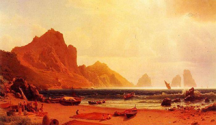 The Marina Piccdola, Capri — Albert Bierstadt