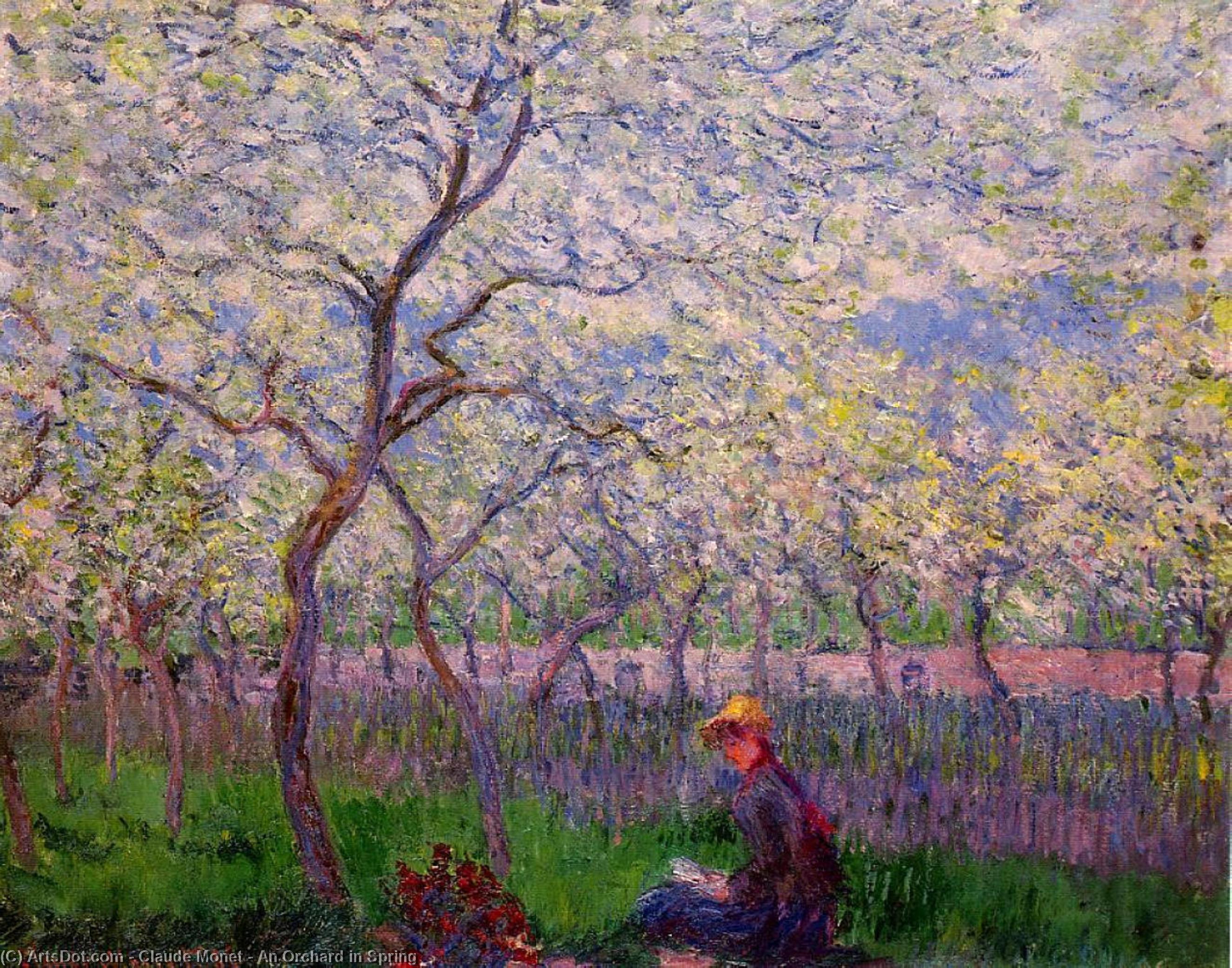 Ein Obstgarten Im Frühling — Claude Monet