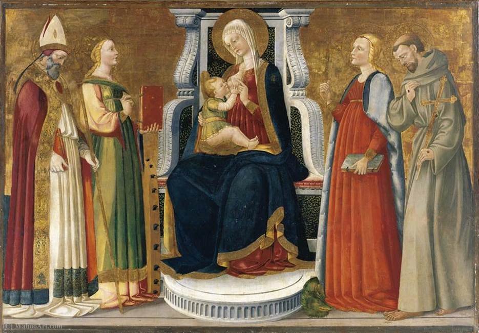 Madonna And Child Enthroned With Saints — Nero Di Bicci