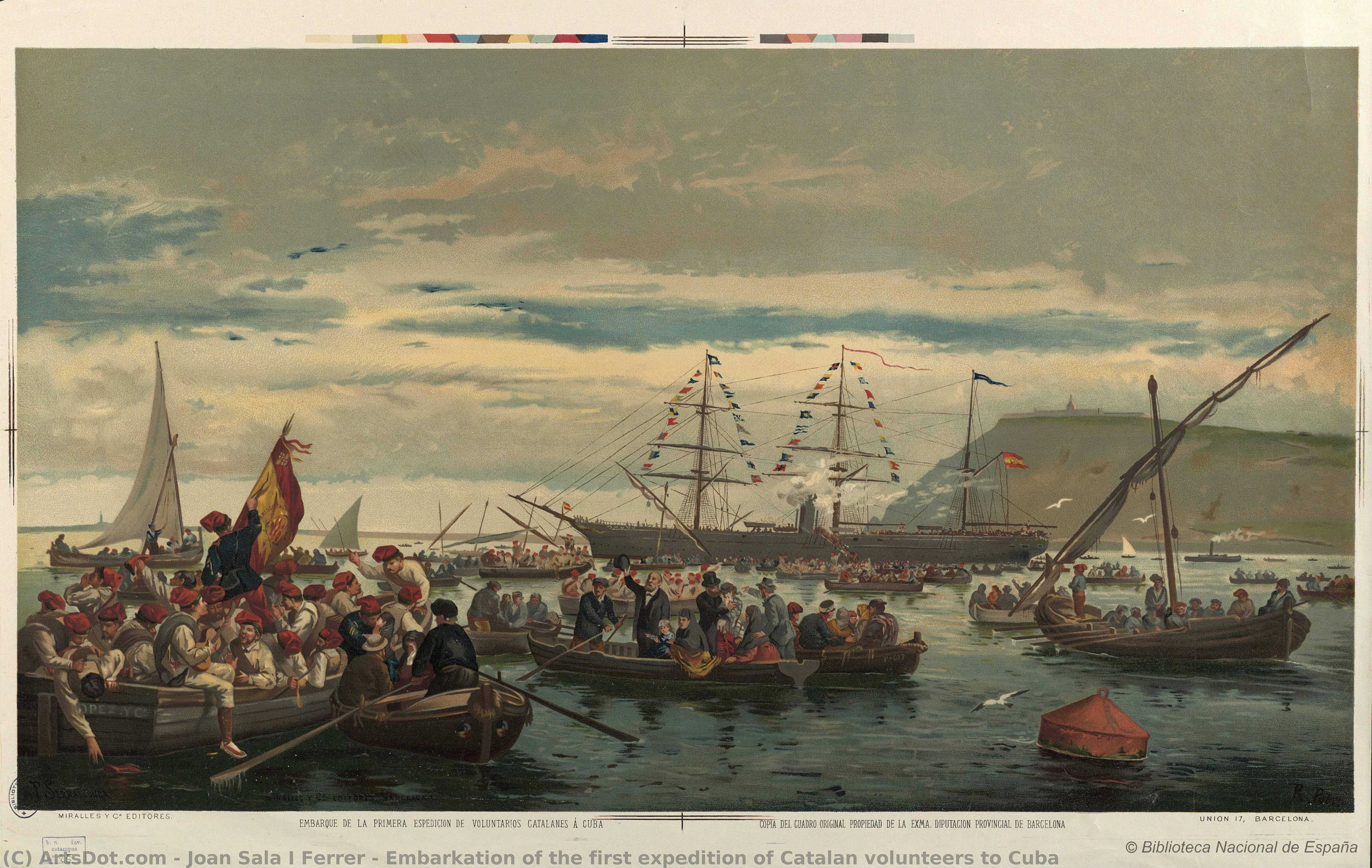 Embarkation Of The First Expedition Of Catalan Volunteers To Cuba — Joan Sala I Ferrer