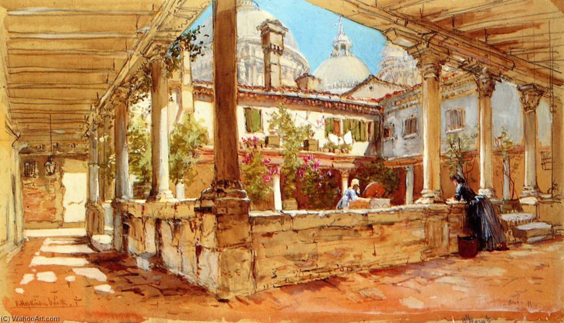 Italian Courtyard — Francis Hopkinson Smith