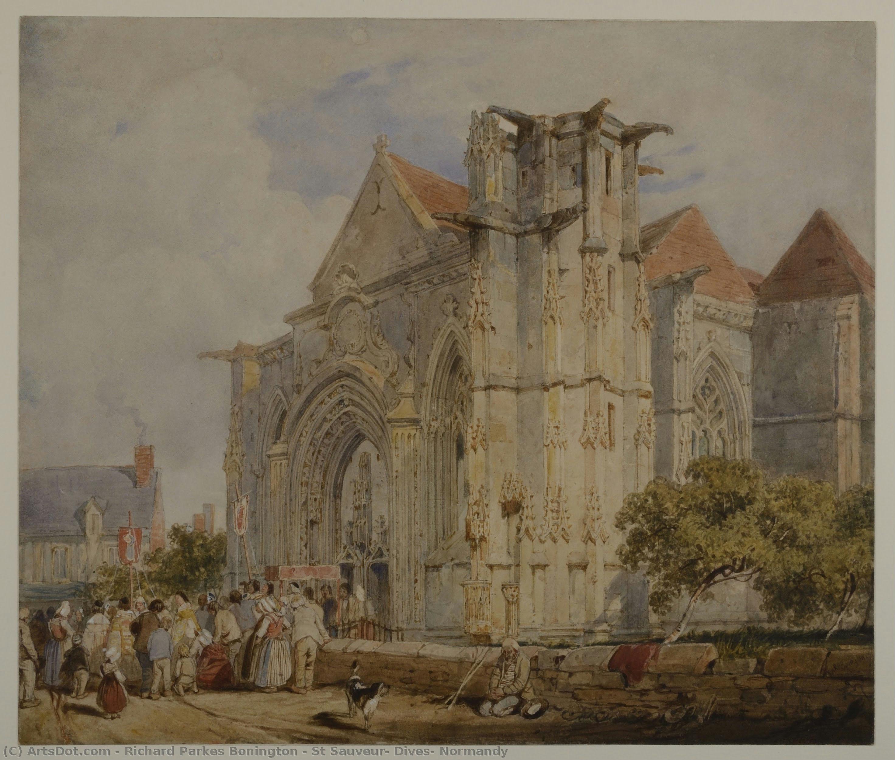 St Sauveur, Dives, Normandy — Richard Parkes Bonington