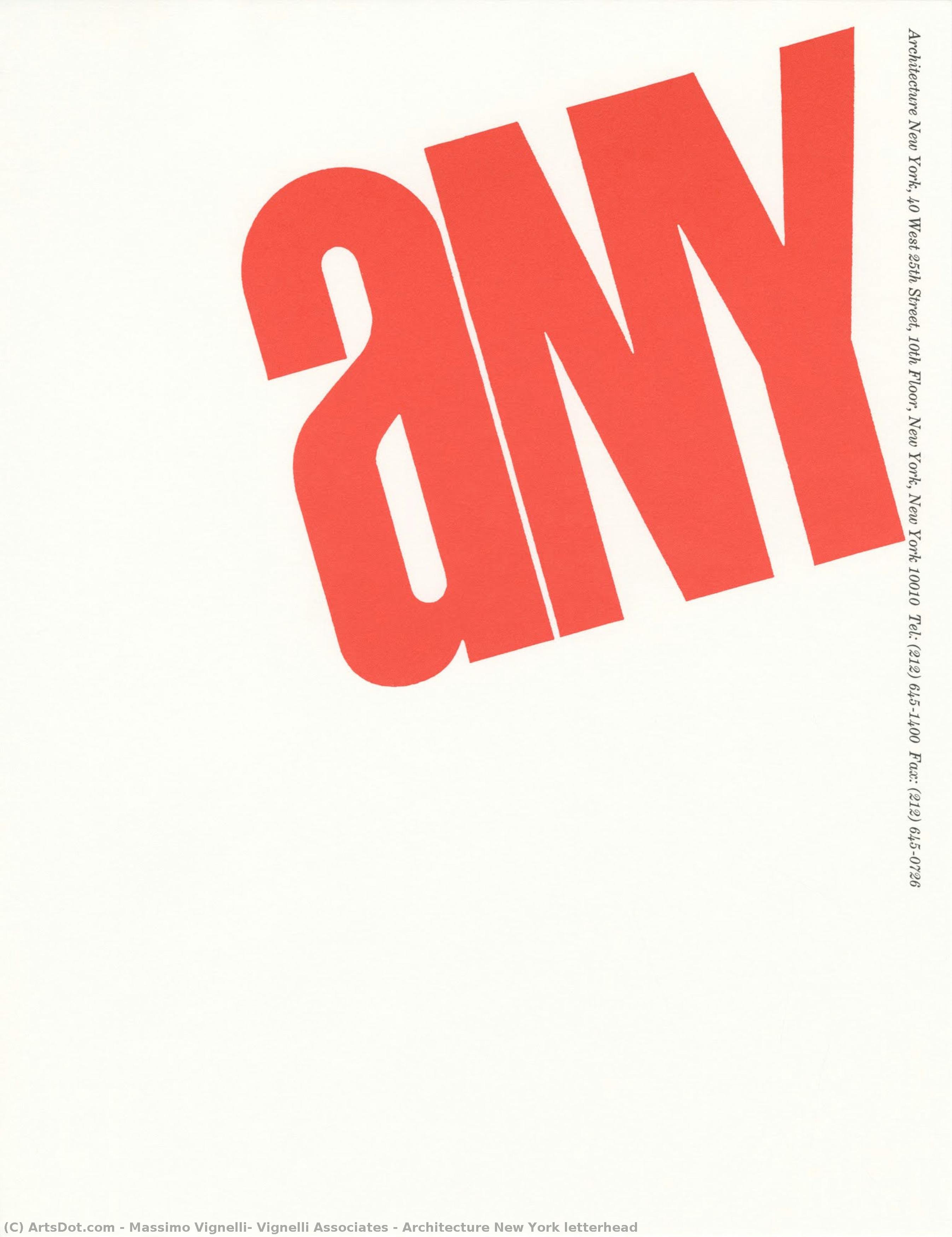 Architecture New York Letterhead — Masimo Vinjeli, Vignelli Associates