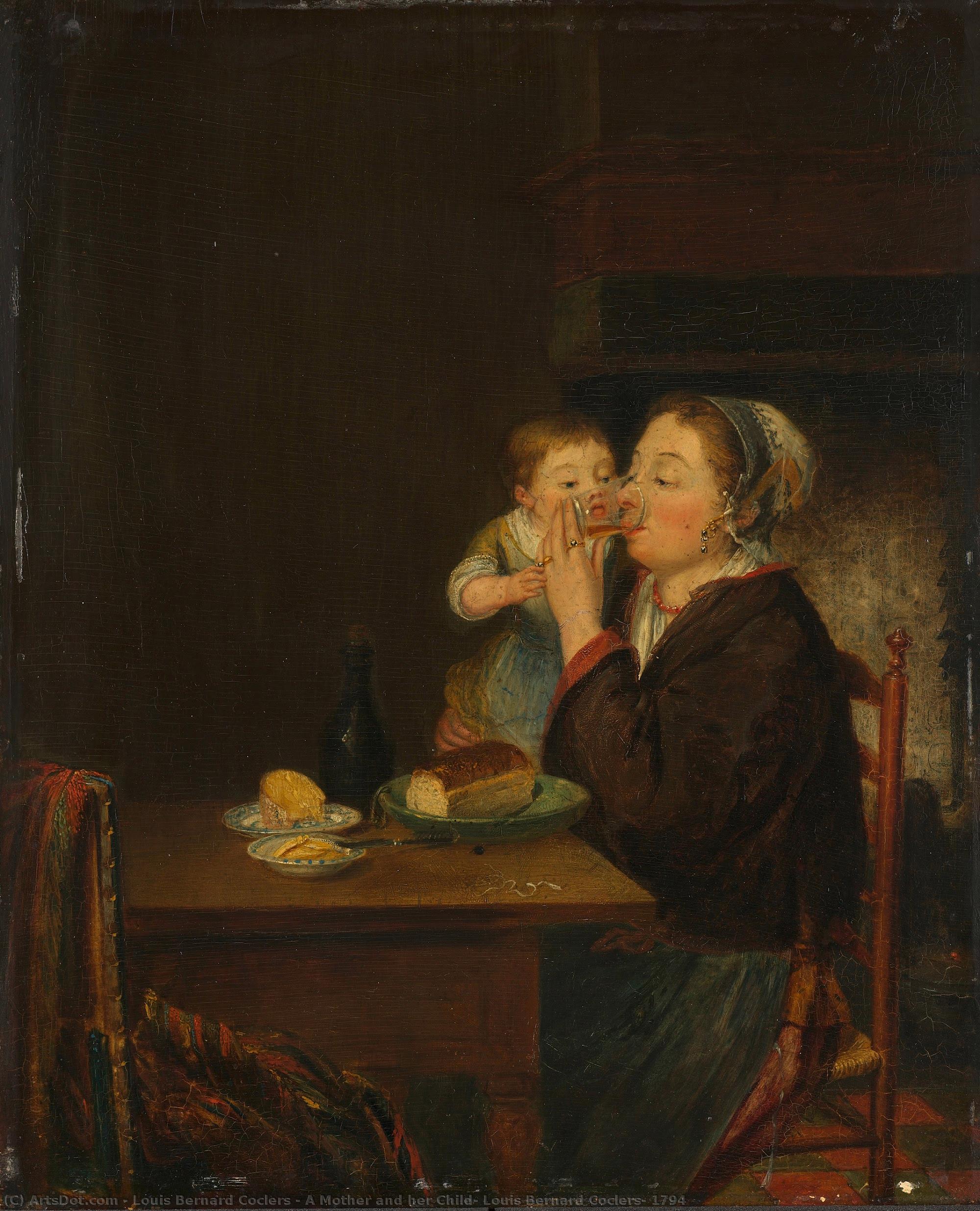A Mother And Her Child, Louis Bernard Coclers, 1794 — Louis Bernard Coclers