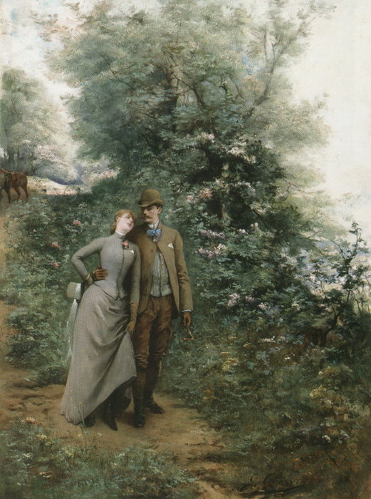 A Walk In The Wood — Georges Jules Victor Clairin