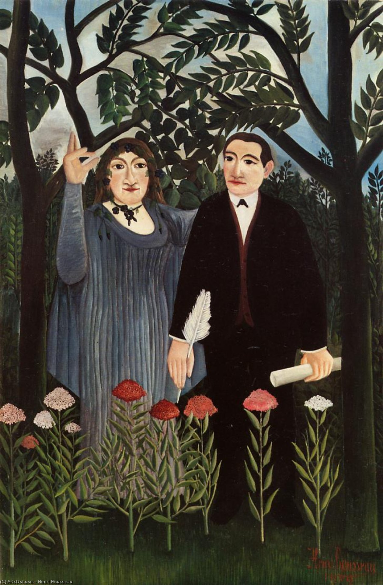 The Muse Inspiring The Poet — Henri Julien Félix Rousseau (le Douanier)