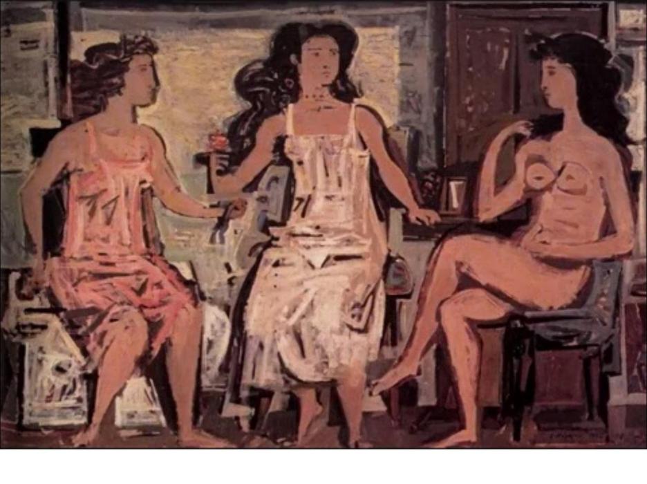 Three Women Sitting — Yiannis Moralis