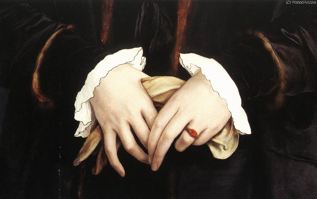 Christina Of Denmark, Ducchess Of Milan (detail) — Hans Holbein The Younger