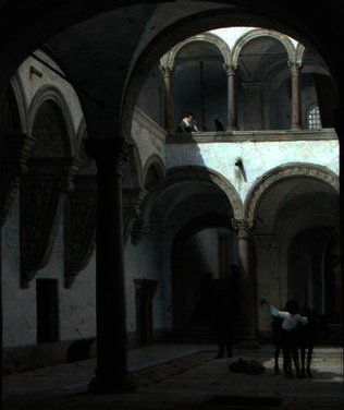 Courtyard Of The Palazzo Fava — Heinrich Hansen