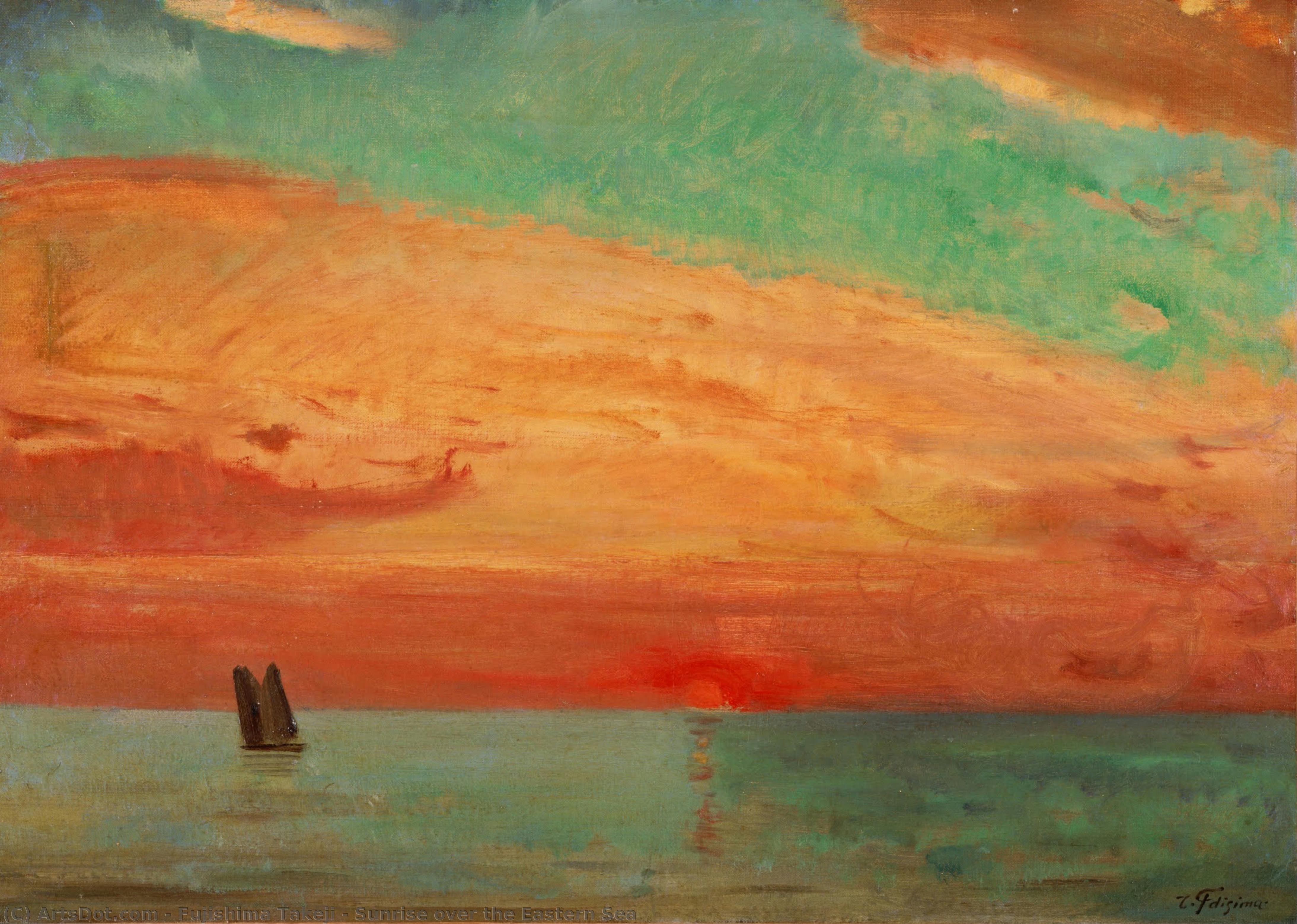 Sunrise Over The Eastern Sea — Fujishima Takeji