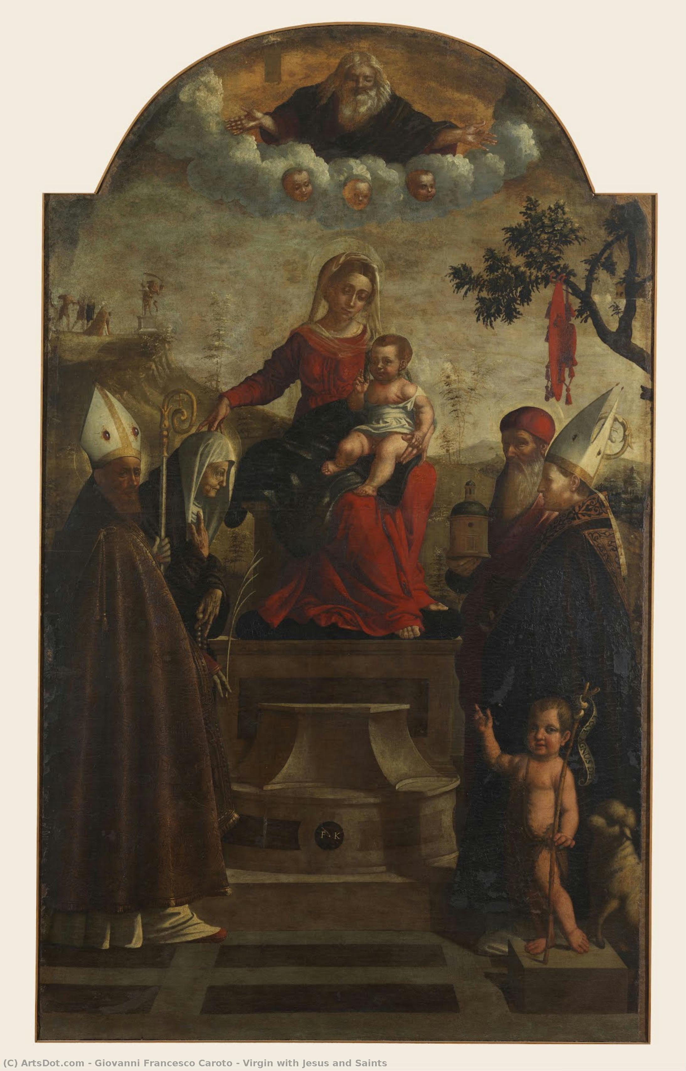 Virgin With Jesus And Saints — Giovanni Francesco Caroto