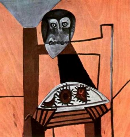Búho Sobre Una Silla Y Pepino De Mar — Pablo Picasso