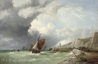 A Breezy Day Off The Brittany Coast — John James Wilson