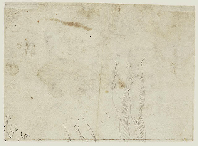 Studies Of A Male Figure (verso) — Hans Baldung