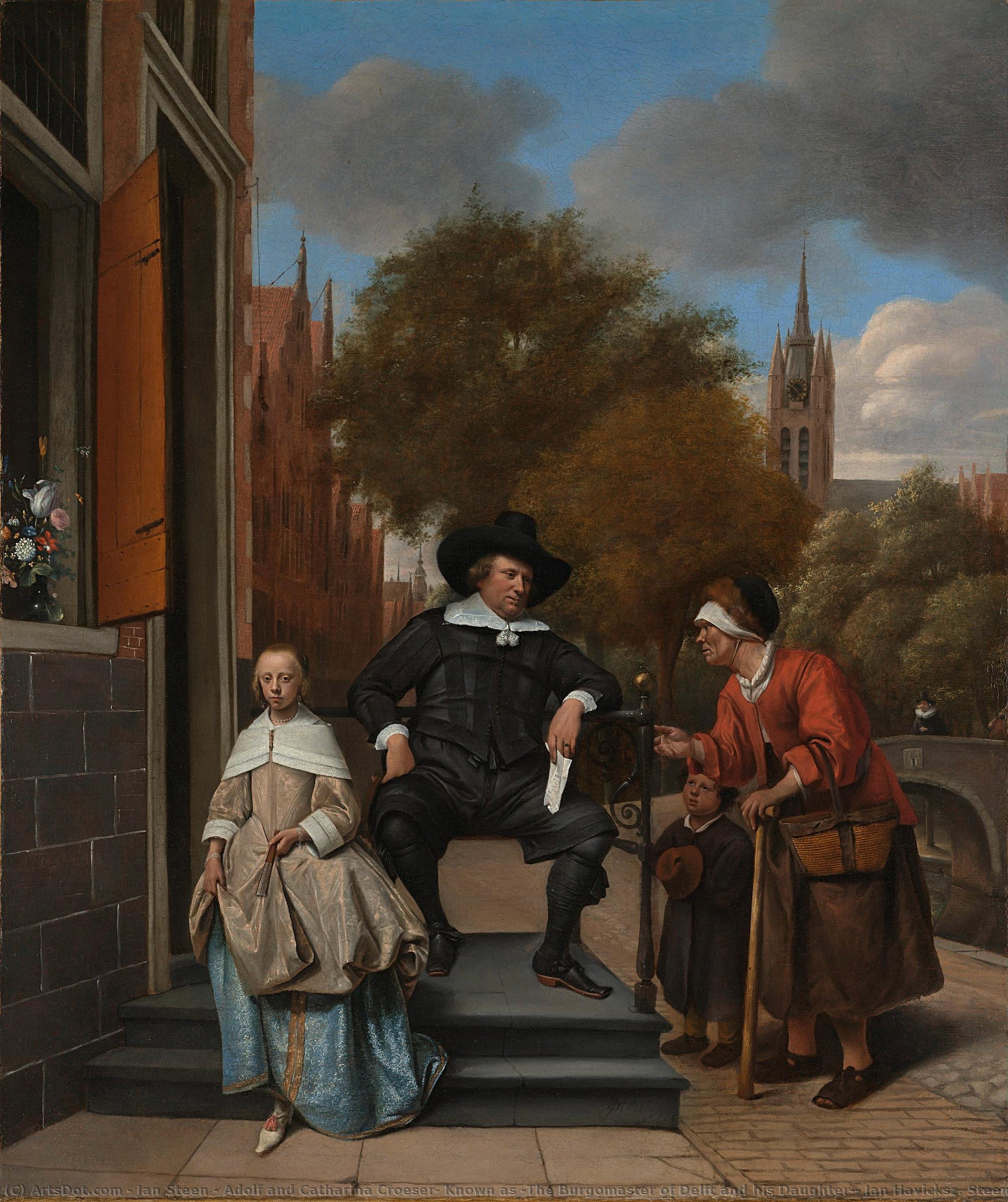 Adolf And Catharina Croeser, Known As ‘the Burgomaster Of Delft And His Daughter’, Jan Havicksz. Steen, 1655 — Jan Havickszoon Steen