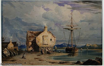 Tegwin Ferry With Snowdon In The Distance — John Varley I (the Older)
