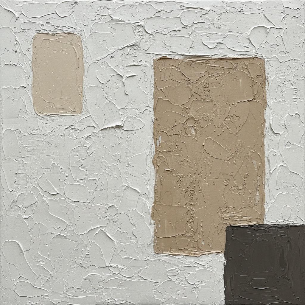 Monolithic Earth Tones: A Sculptural Study In Heavy Impasto And Silent Stability — David Moreau