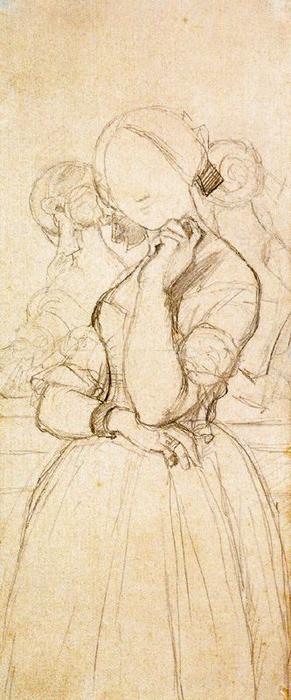 Study For The Portrait Of Vicomtesse Louise-albertine D'haussonville 1 — Jean-auguste-dominique Ingres