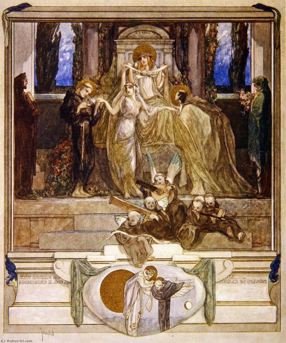 Illustration From Dante's 'divine Comedy', Paradise, Canto Xi — Franz Von Bayros