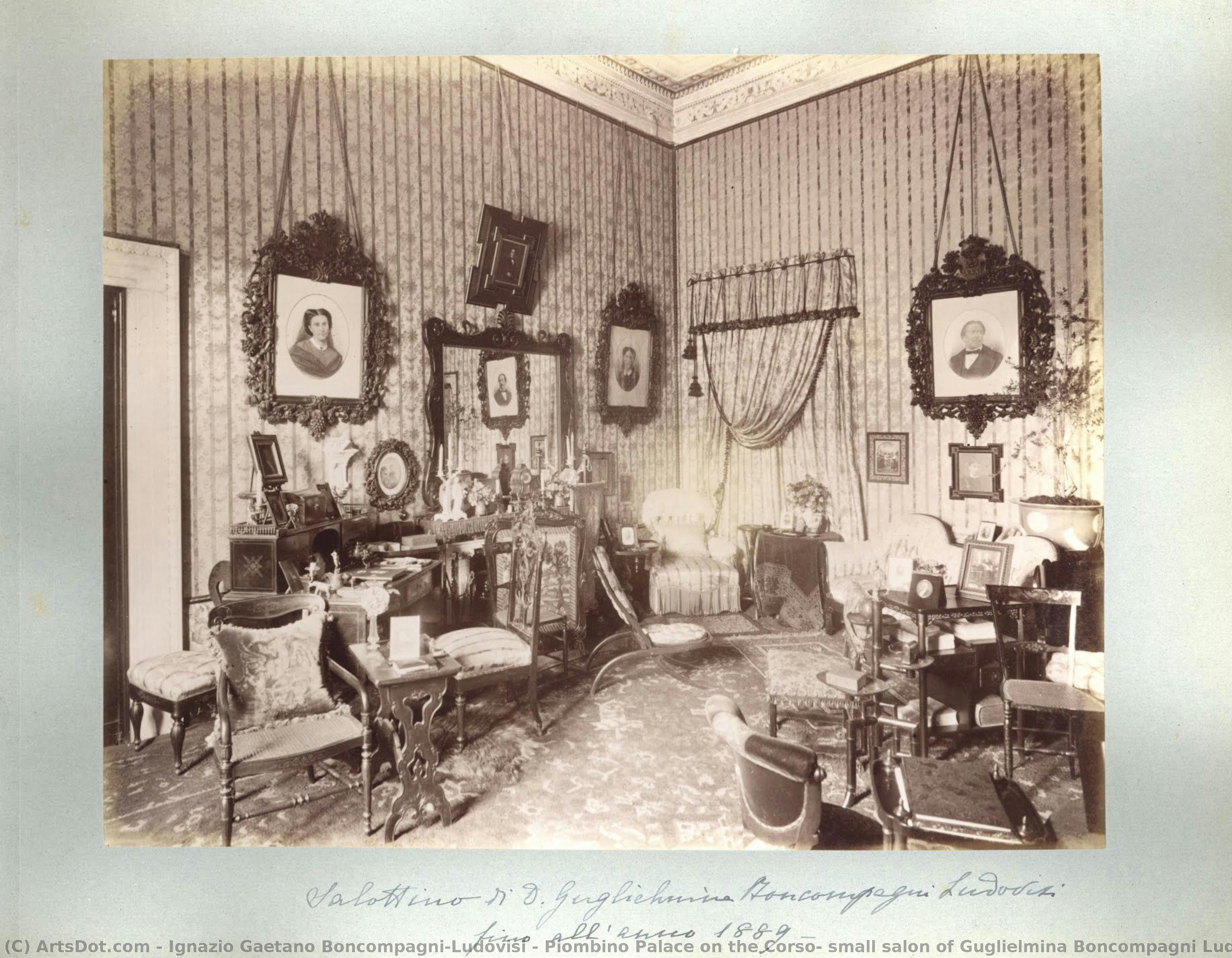 Piombino Palace On The Corso: Small Salon Of Guglielmina Boncompagni Ludovisi — Ignazio Gaetano Boncompagni-ludovisi