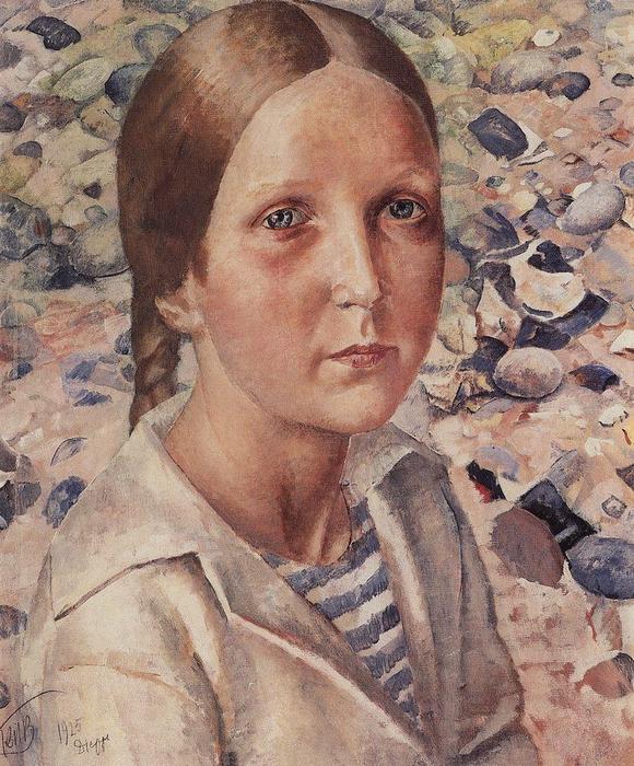 The Girl On The Beach — Kuzma Petrov-vodkin