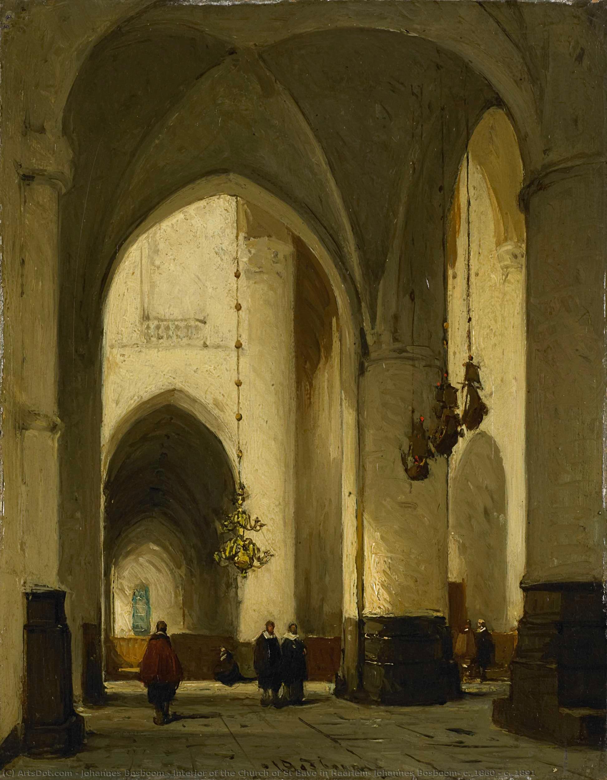 Interior Of The Church Of St Bavo In Haarlem, Johannes Bosboom, C. 1860 - C. 1891 — Јоханнес Босбум