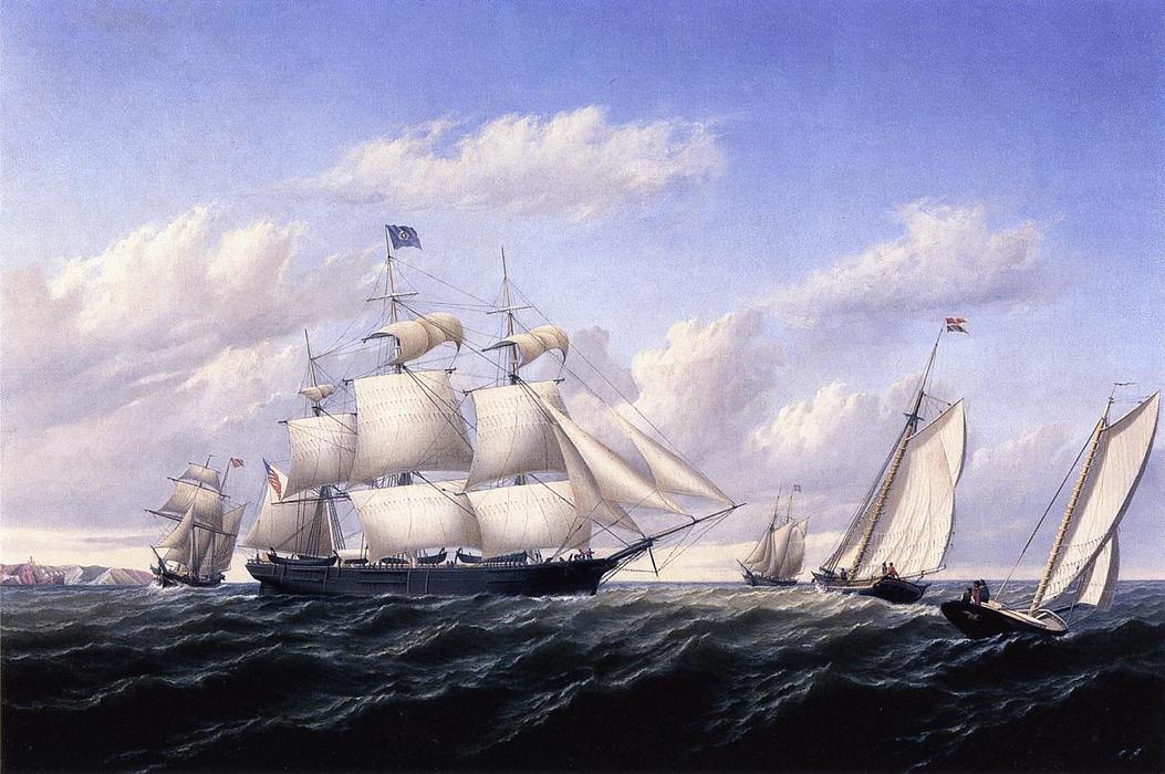 Whaleship 'speedwell Of Fairhaven, Outward Bound Off Gay Head — William Bradford