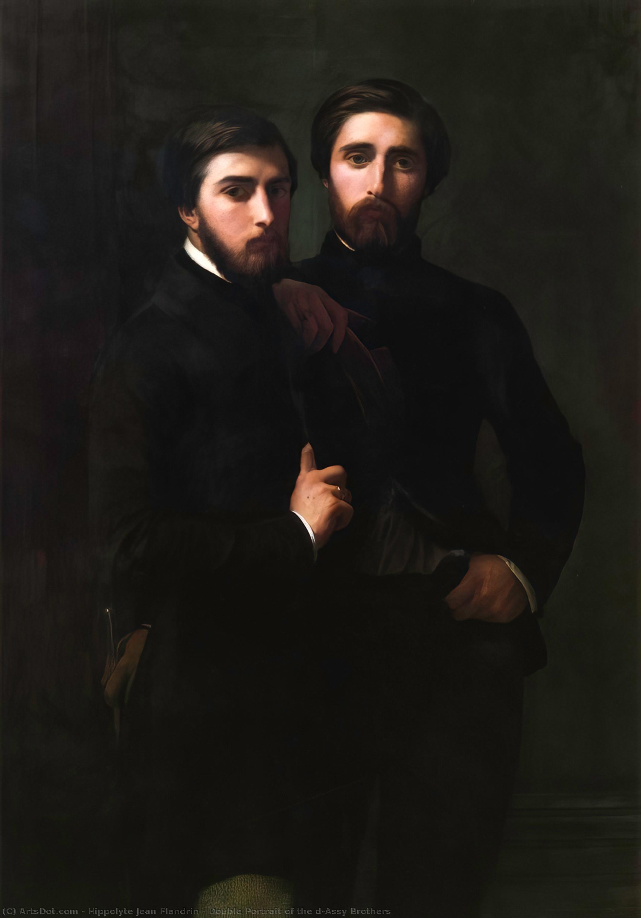 Double Portrait Of The D'assy Brothers — Hippolyte Jean Flandrin