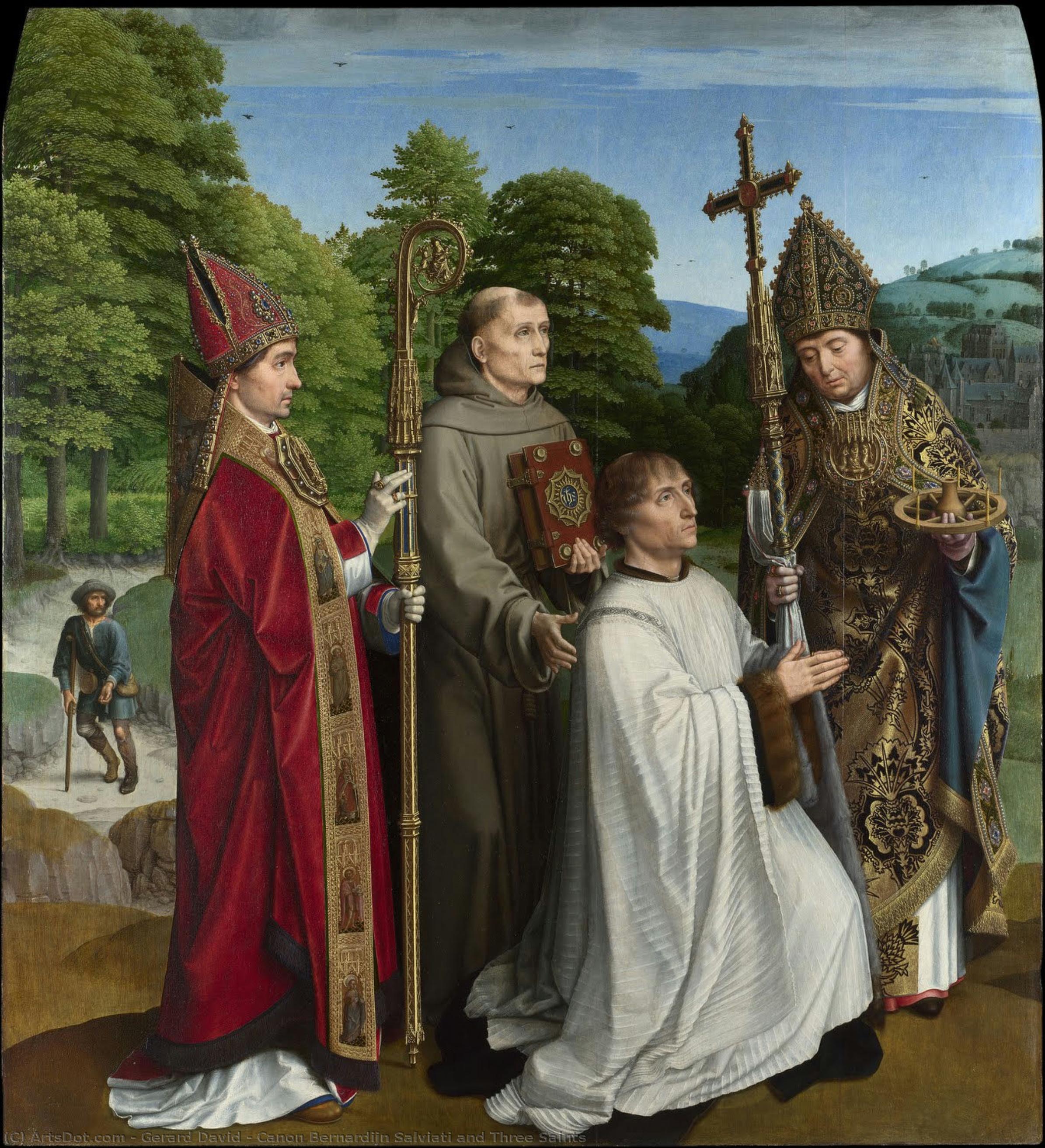 Canon Bernardijn Salviati And Three Saints — Gerard David