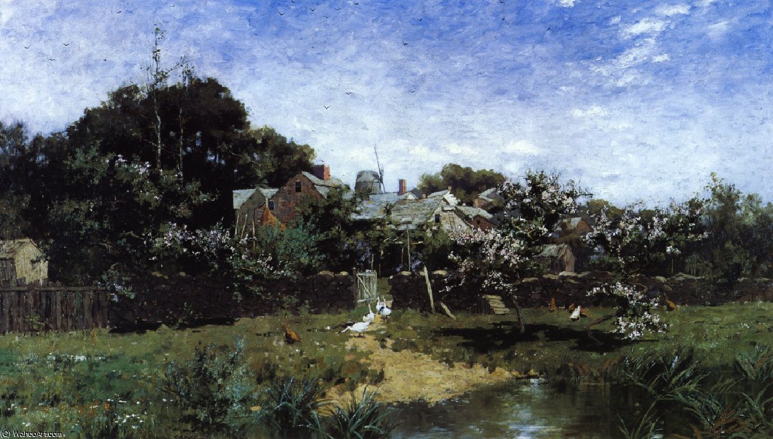 Long Island Farm - Springtime (also Known As A Morning In Spring - Long Island)- — Robert Bruce Crane