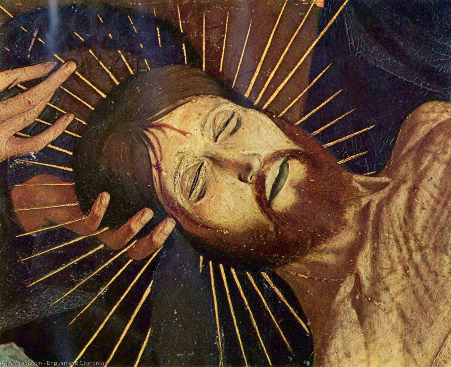 Pietà De Villeneuve-lès-avignon (detail) — Enguerrand Charonton