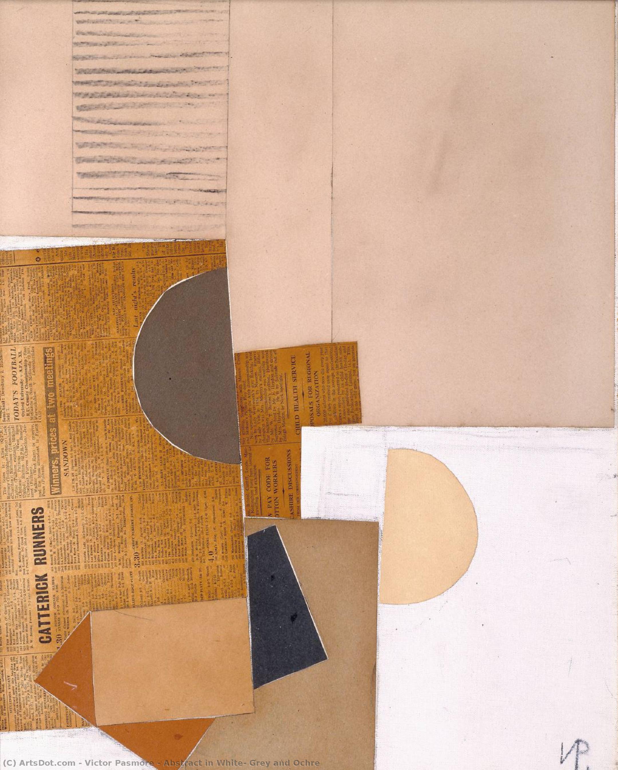 Abstract In White, Grey And Ochre — ヴィクター・パスモア