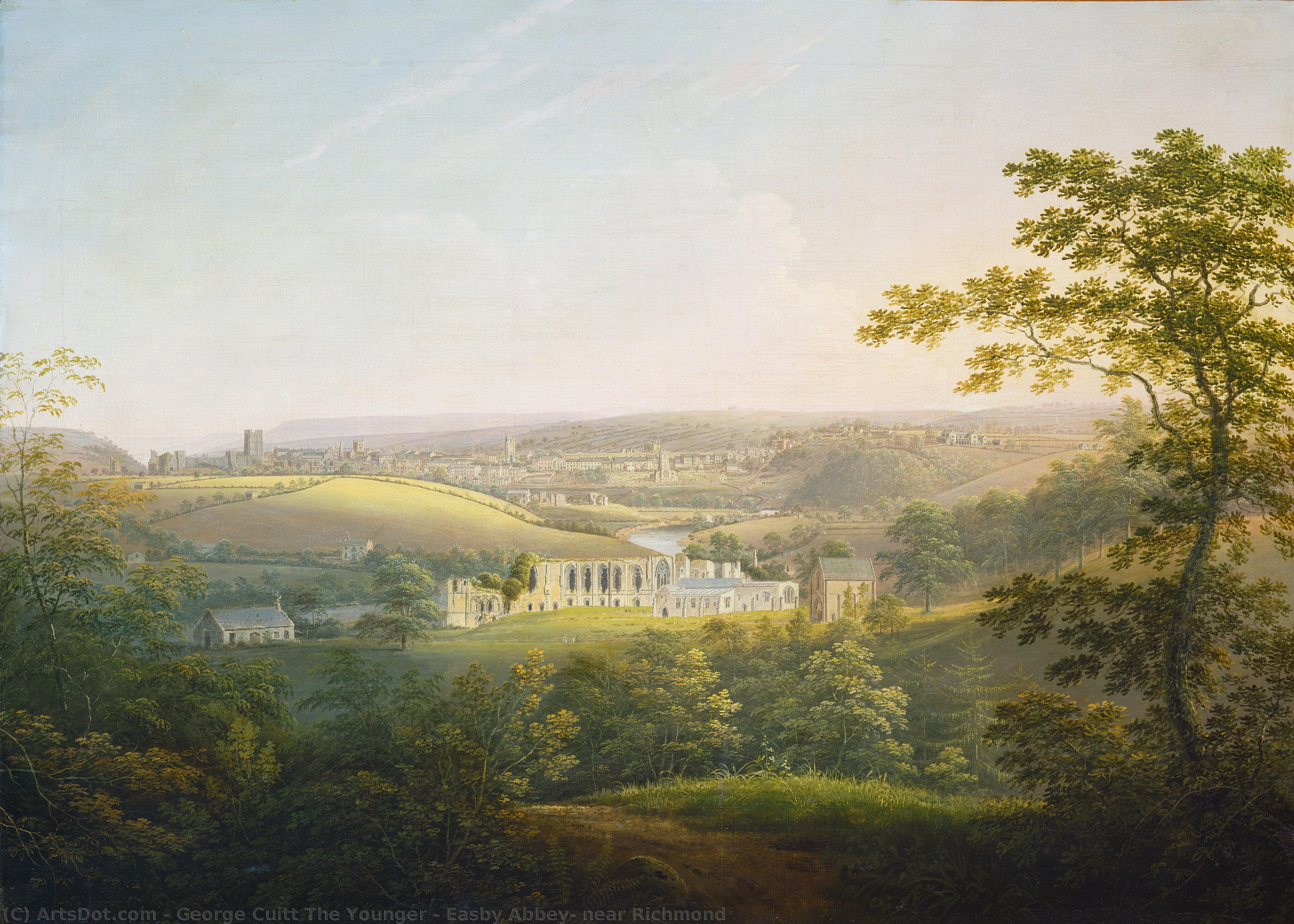 Easby Abbey, Near Richmond — George Cuitt The Younger