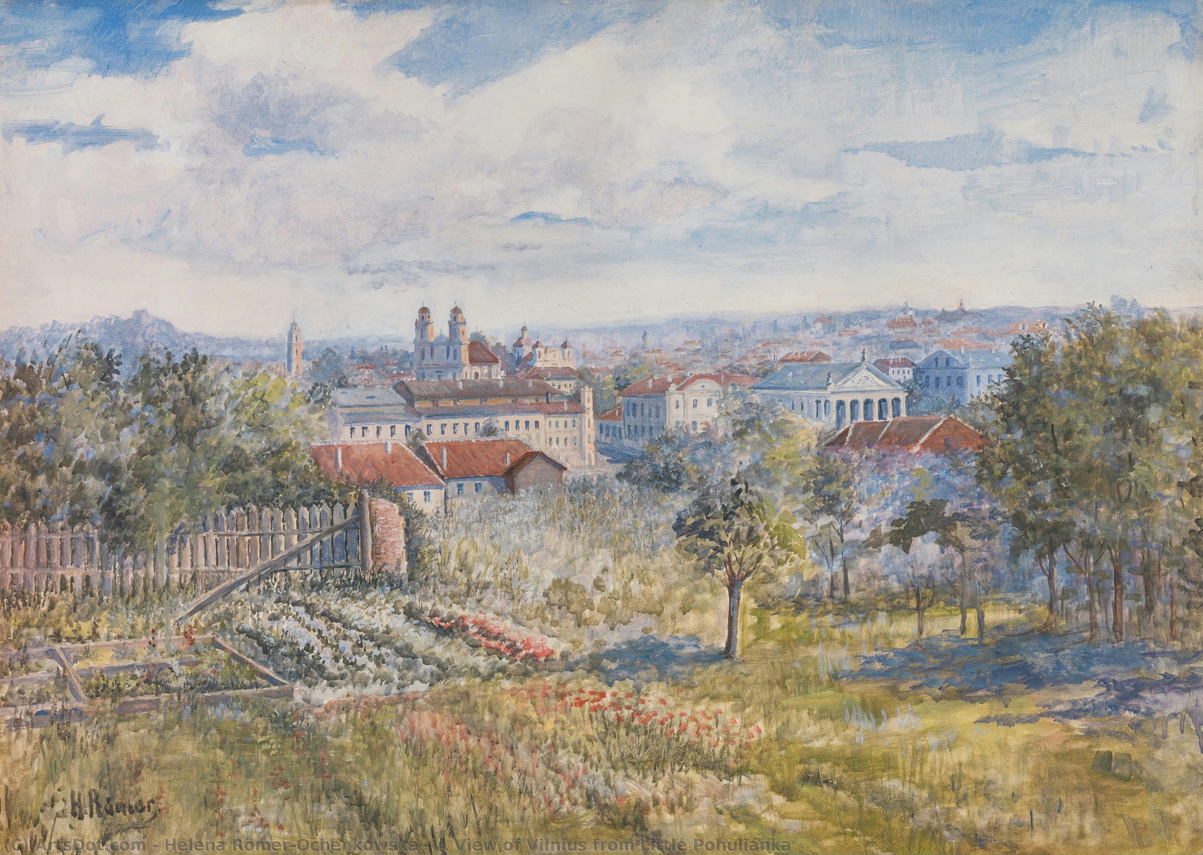 A View Of Vilnius From Little Pohulianka — Helena Römer-ochenkowska