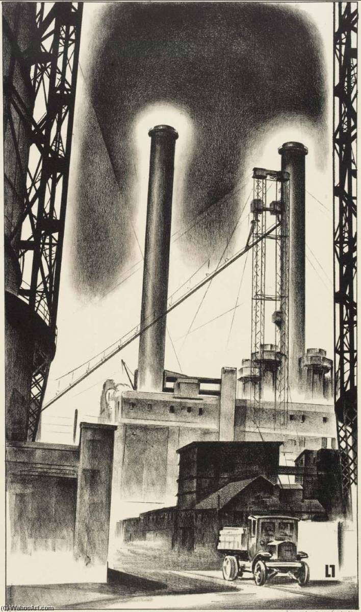 Edison Plant (industrial Architecture) (gas Plant) — Louis Lozowick