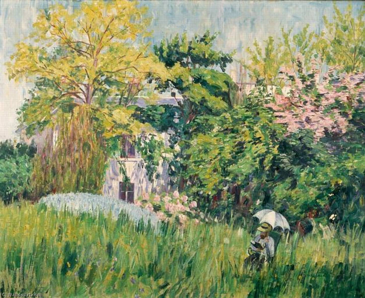 Le Jardin De Bonnières Sembat Dans Son Jardin (titre Attribué) — Georgette Agutte