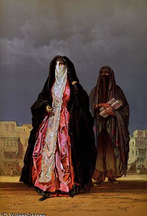 Veiled Women, From 'souvenir Of Cairo', — Count Amadeo Preziosi