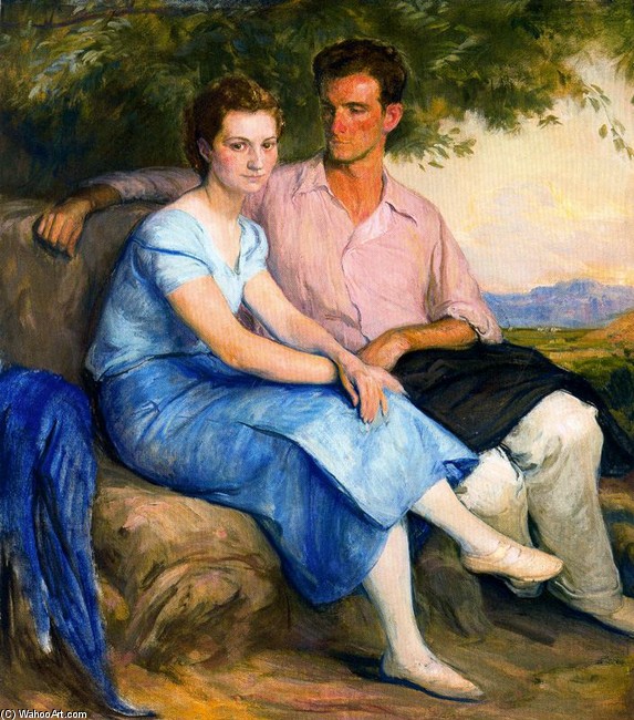 Portrait Of Concepción Y Ramón — José Mongrell Torrent