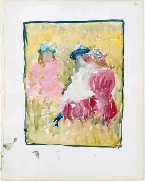Three Girls Sitting On The Grass — Maurice Brazil Prendergast