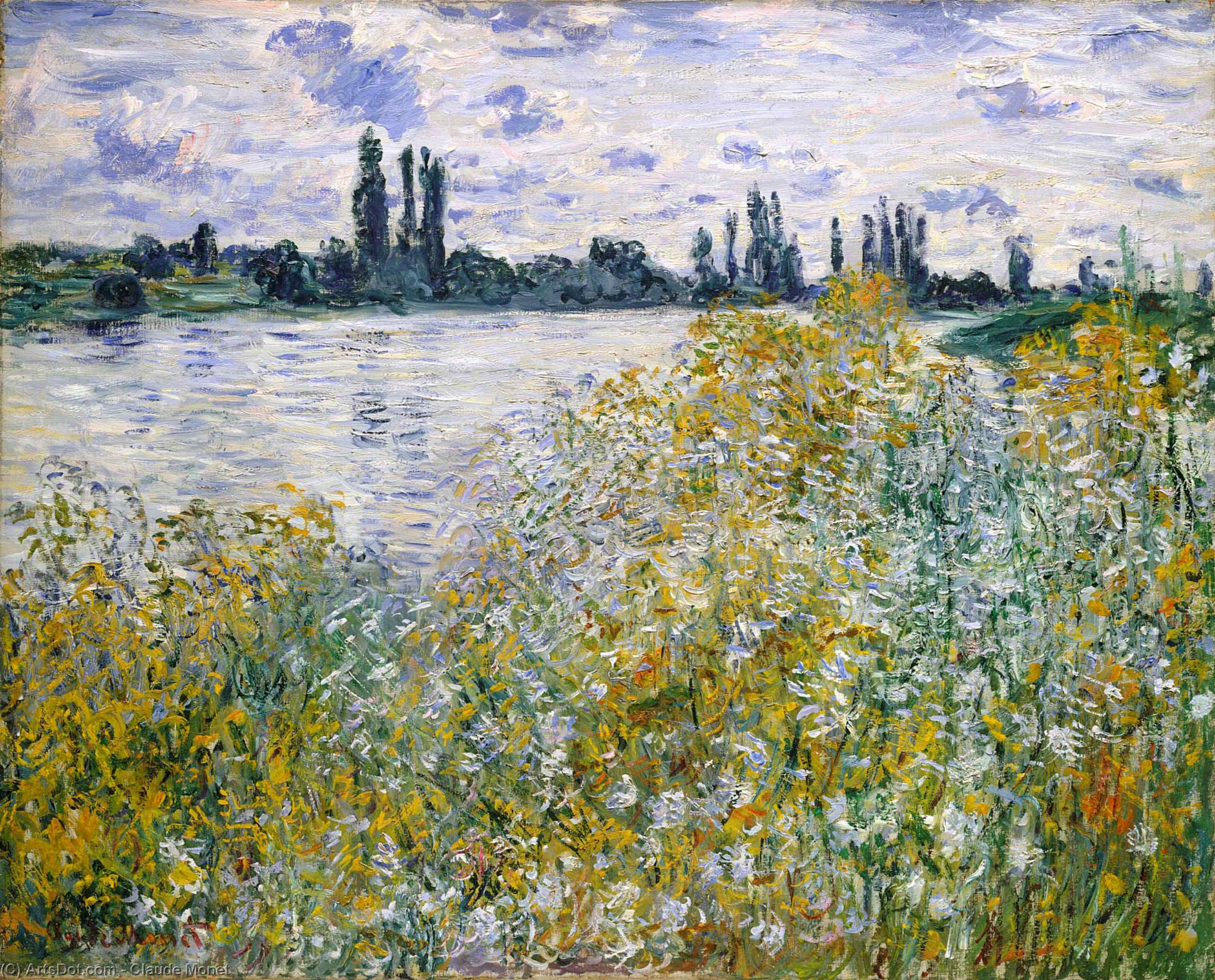 Isla De Flores Sobre El Sena Cerca De Vetheuil — Claude Monet