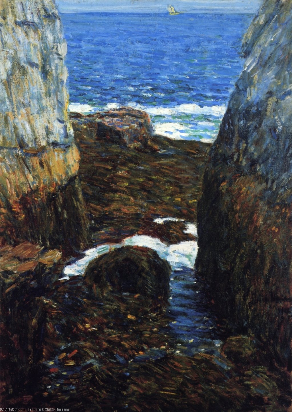 The North Gorge, Appledore, Isles Of Shoals — Frederick Childe Hassam