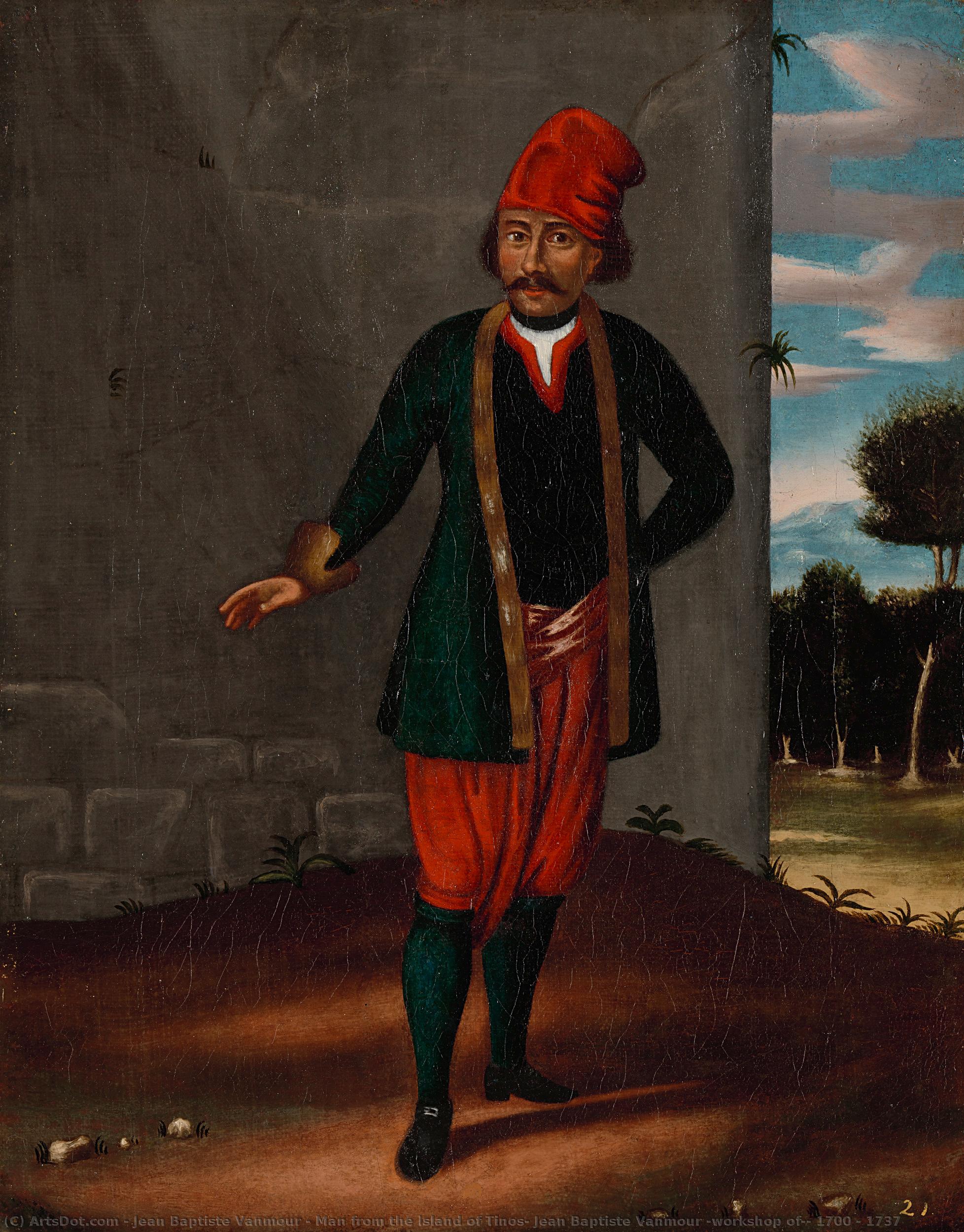 Man From The Island Of Tinos, Jean Baptiste Vanmour (workshop Of), 1700 - 1737 — Jean Baptiste Vanmour