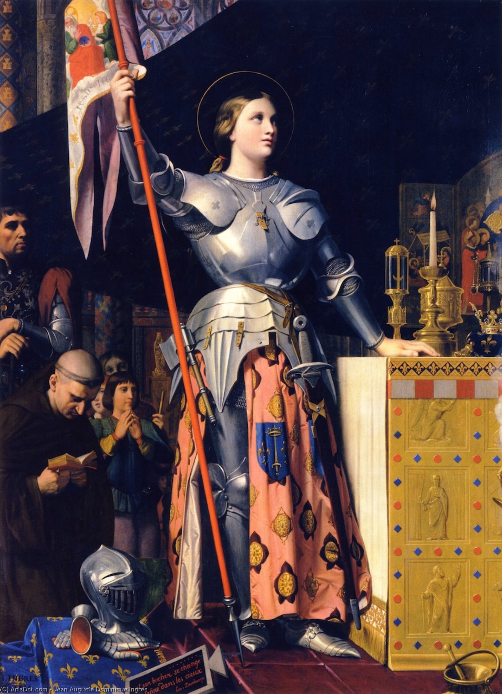 Joanna D'arc Bei Der Krönung Karls Vii. Im Dom Zu Reims — Jean-auguste-dominique Ingres