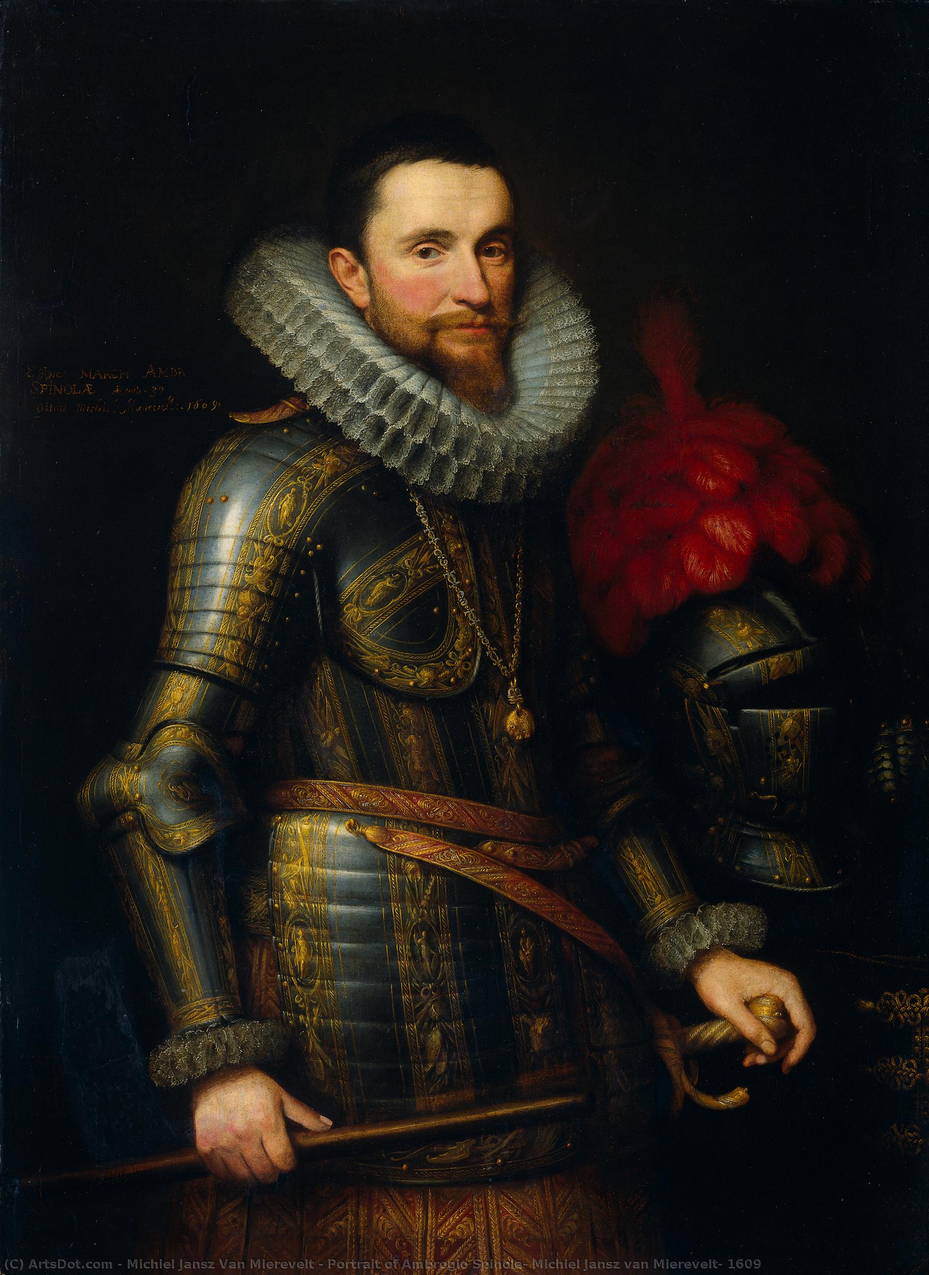 Portrait Of Ambrogio Spinola, Michiel Jansz Van Mierevelt, 1609 — Michiel Jansz. Van Mierevelt