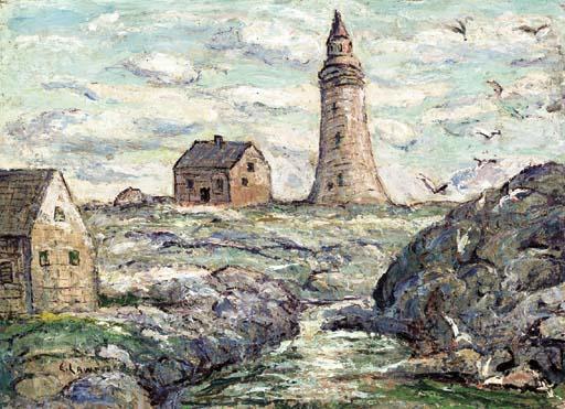 Lighthouse At Peggy's Cove, Nova Scotia — Ernest Lawson