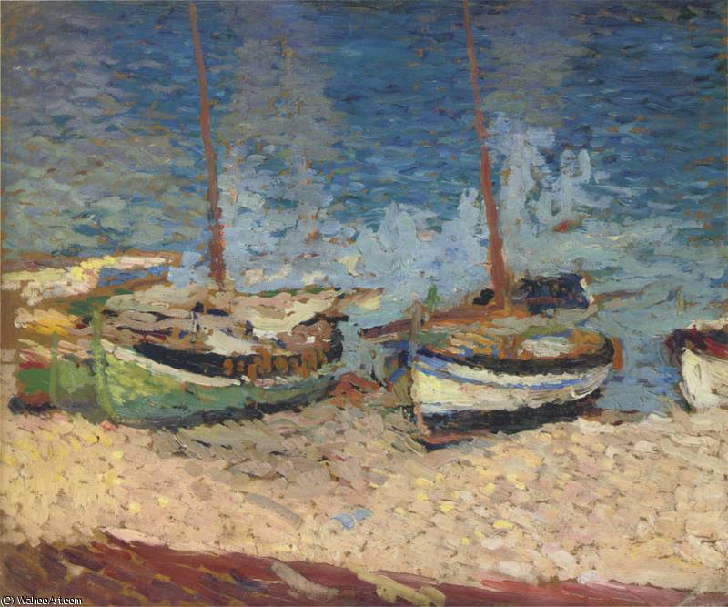 Boats In Port Collioure — Henri Jean Guillaume Martin