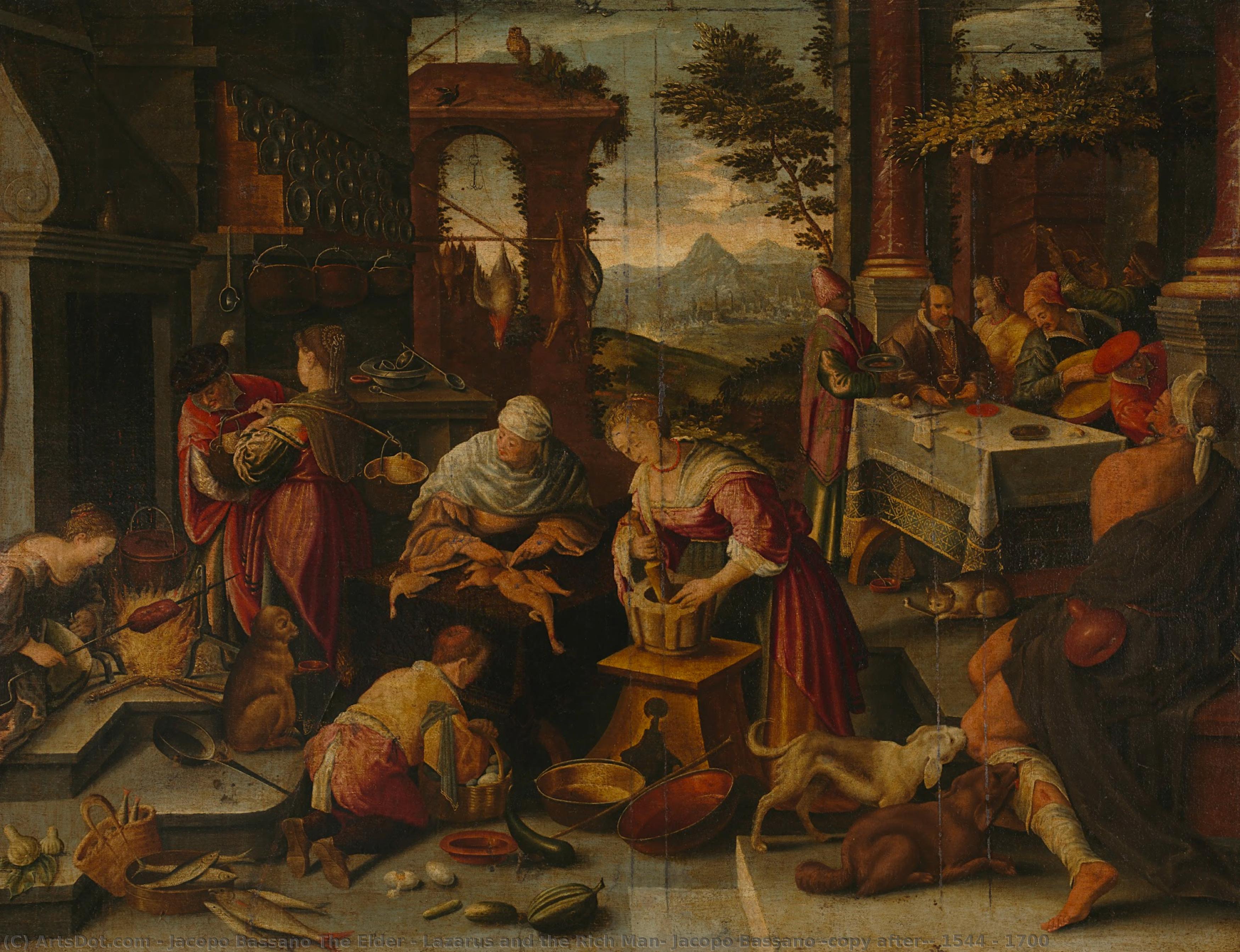 Lazarus And The Rich Man, Jacopo Bassano (copy After), 1544 - 1700 — Jacopo Bassano El Viejo