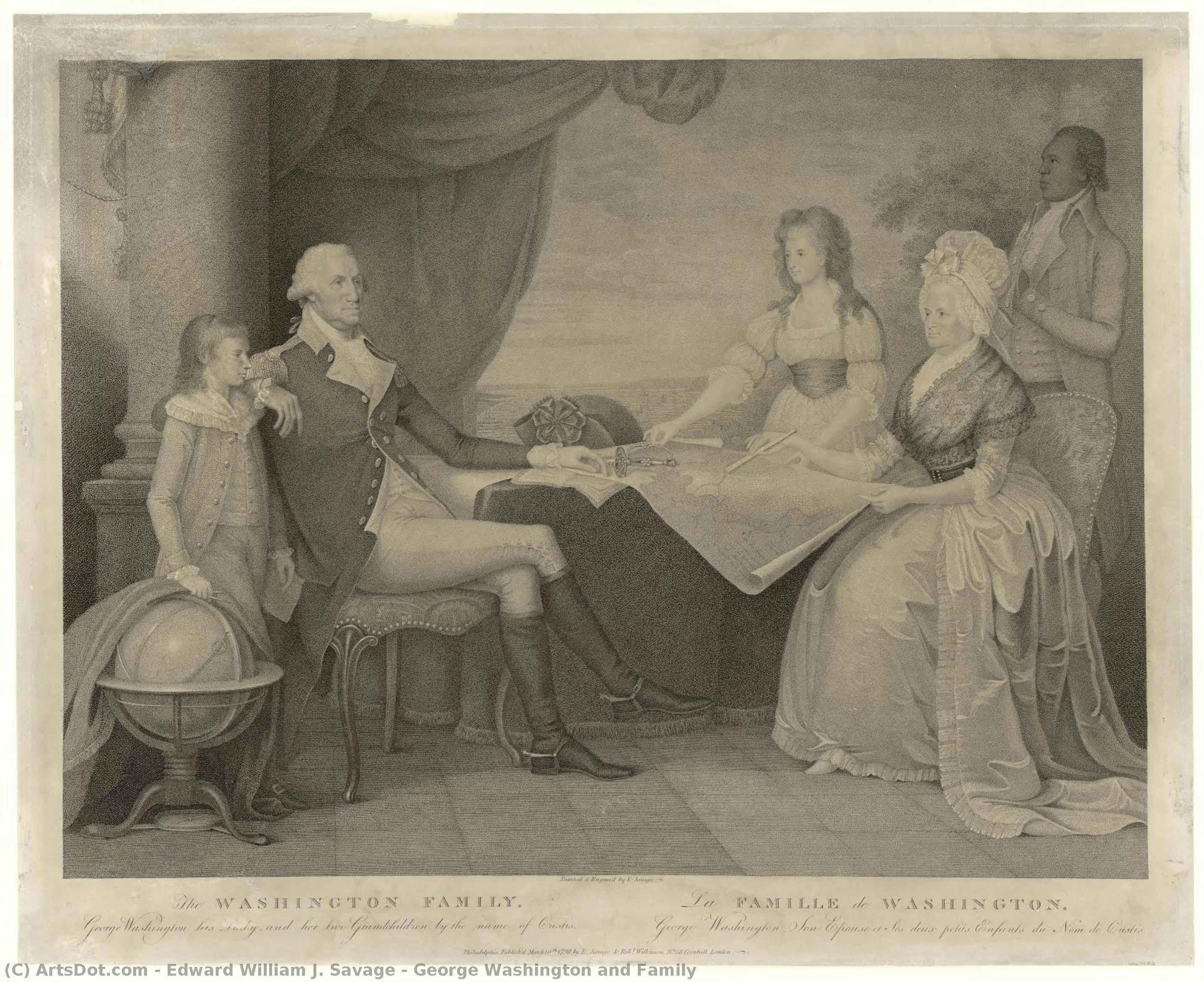 George Washington Und Familie — Edward Savage