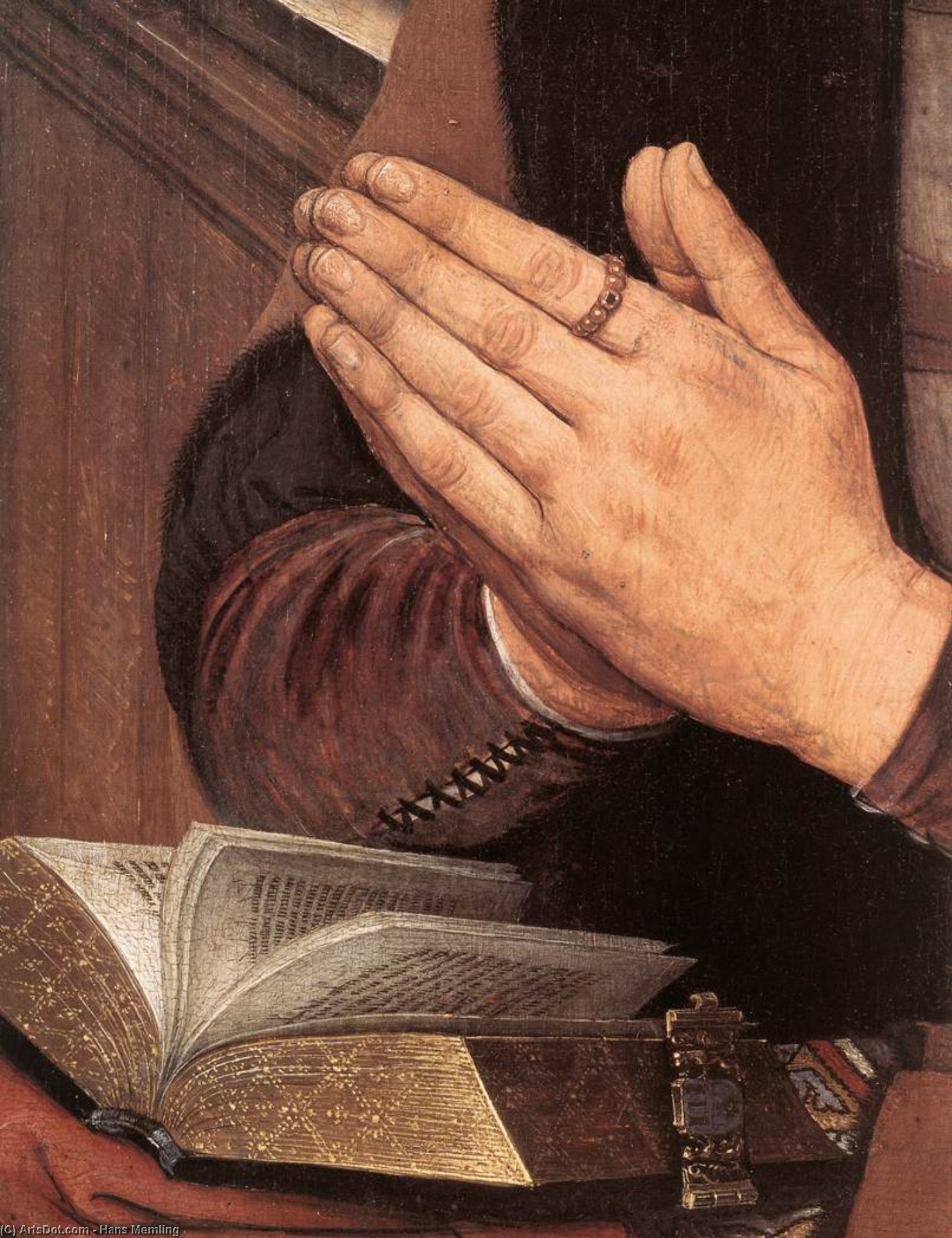 Late - Diptych Of Maarten Nieuwenhove (detail)2 — Memling, Hans