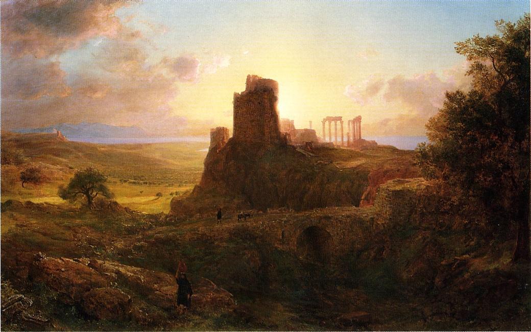 The Ruins At Sunion, Greece — Frederic Edwin Church